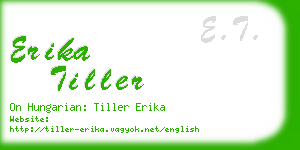 erika tiller business card